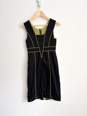 Y2K Marc New York Andrew Marc Neon Lime Mesh Bodycon Dress 4